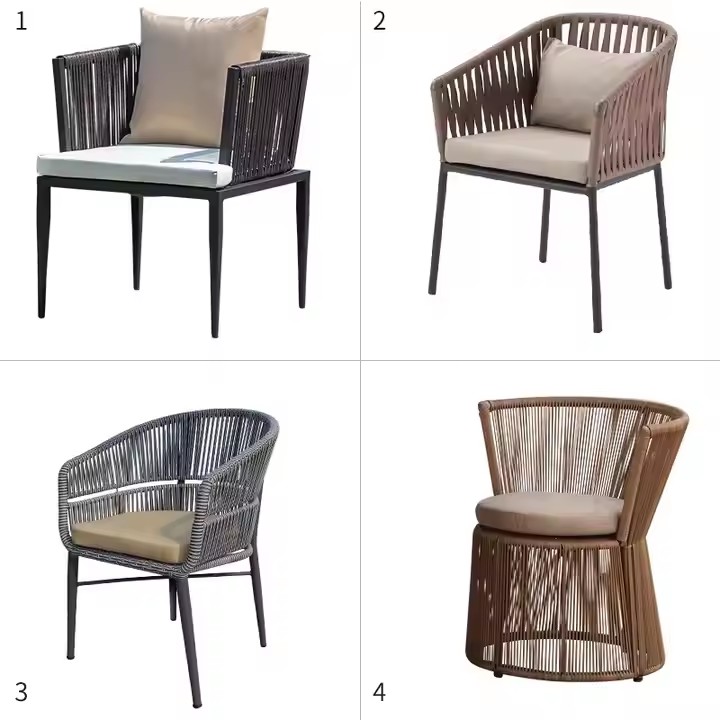 Nordic Creative Outdoor Leisure Chair Combination Living Room Courtyard Balcony Simple Aluminum Rattan Chair Sun Room Furniture