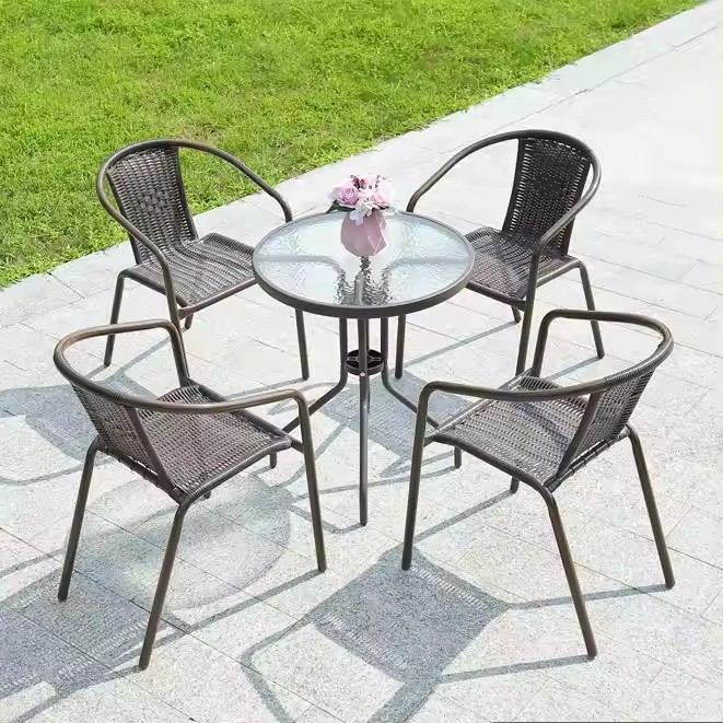 Wholesale Garden Furniture Chairs Set Patio Furniture Rattan Armchair Popular Aluminium Alloy Garden Chairs Outdoor